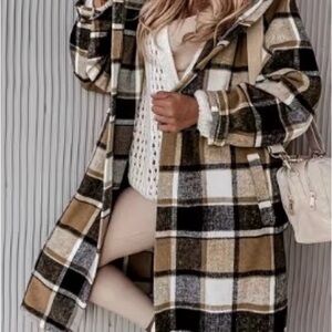 Plaid Hooded Coat